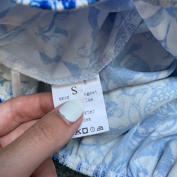 Shein tassel trim Bardot top & pleated shorts set - Picture 5 of 10